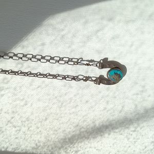 Turquoise horseshoe necklace